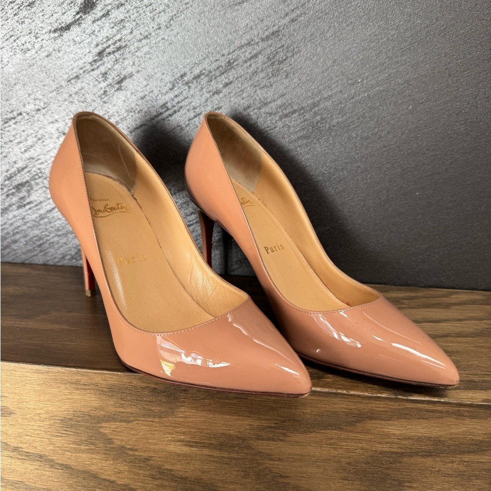 Christian Louboutin Blush Patent Leather Heels 👠